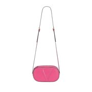 Valentino Garavani VLogo Walk Crossbody Bag Pink Calf Leather Medium