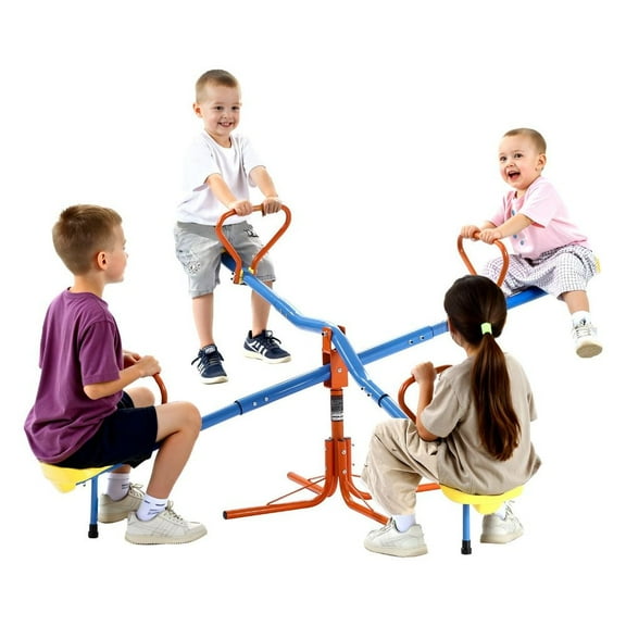 2-4  Seesaw 110 lbs Capacity 360 Degrees Rotating Teeter Totter Age 3 