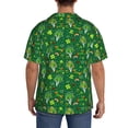 thumbnail image 3 of Rateoe St. Patrick's day Pattern Men's Short Sleeve Classic Shirt, Casual Short-Sleeved Shirt, Lightweight Summer Shirt, Cuban Collar Shirt,Button-Front Shirt-X-Large, 3 of 5