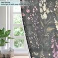 thumbnail image 4 of Yayeee Window Curtains Light Filtering 63"x52" Grommet Panel Pair Home Living Room Decor, Purple Floral Pattern, 4 of 7