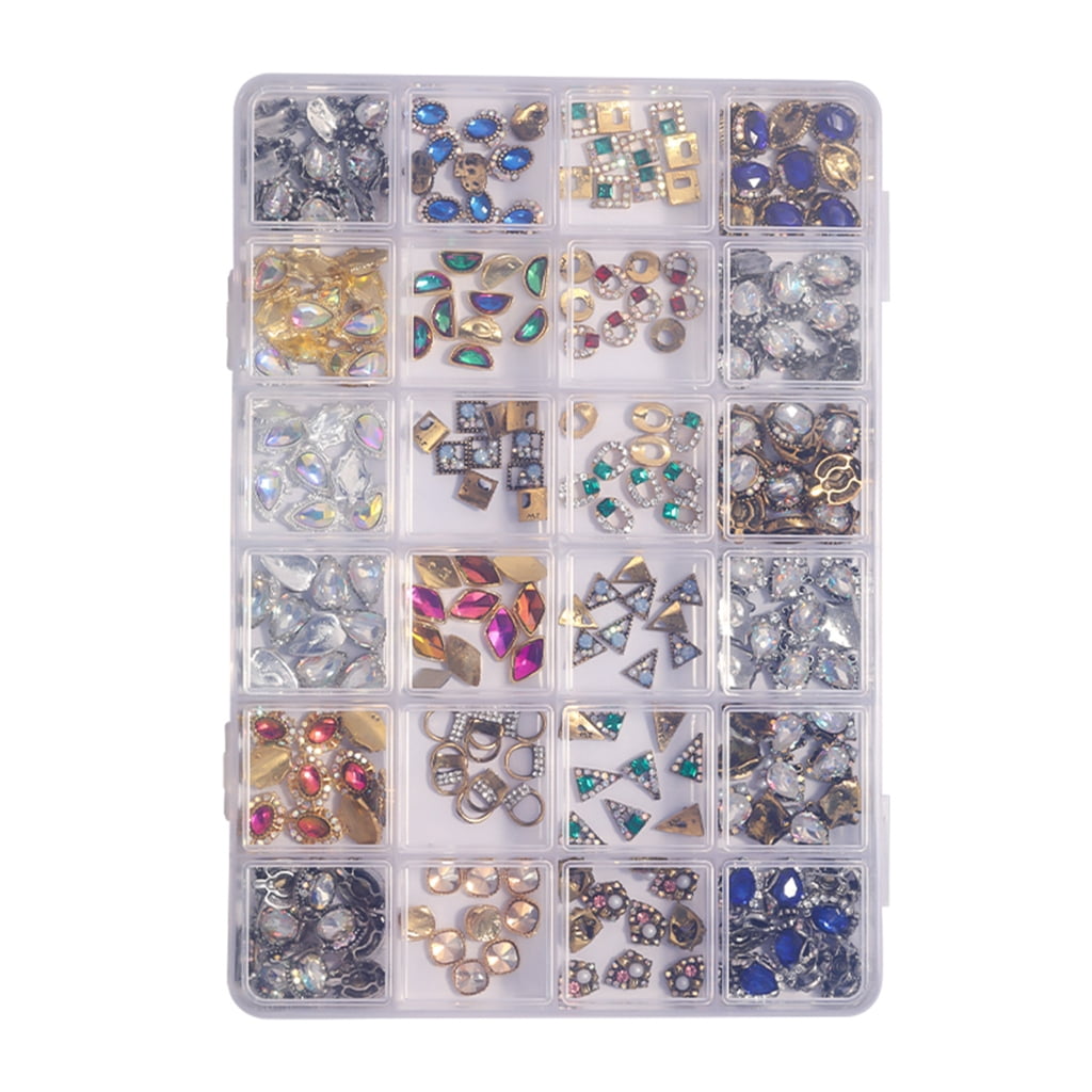JZROCKER Multi-shape Nail Cross Beads Nail Gems for Nail Shoes Jewels Decorations