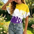 thumbnail image 2 of Tfken Girls Soft Comfy Tops Holiday Daily Wear Summer Short Sleeve Crew Neck Tshirts Tees With Ice Print Comfortable T-Shirts Kids Cute Clothes Size 9-10 Years, 2 of 4