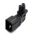 thumbnail image 4 of HUGFEGWE IEC 320 C14 Socket to C5 Mickey Mouse Plug AC Power 90 Degree Right Angled Converter Adapter CJ25311-7942, 4 of 6