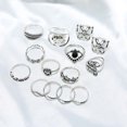 thumbnail image 4 of Conjunto de Anillos de Flores de Diamantes XWSHYW 14 Piezas, 4 of 6