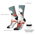 thumbnail image 4 of KLL Cockatoo Red Berries Print Cool Socks Men's Women's Crew Socks Funny Crazy Novelty Stockings, 4 of 6