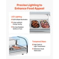 thumbnail image 3 of VEVOR Sushi Display Case Refrigerator, 1.5 Cu.ft Commercial Sushi Case, 4-Pan Countertop  Showcase with Curved Glass, LED Lighting, and Digital Temperature Control, 3 of 9