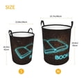thumbnail image 3 of Daiia Neon Sign For Books Round Laundry Basket with Handles Thickened Waterproof Circular hamper,Dirty Clothes Storage Basket for Bedroom,Bathroom,College Dorm-Medium, 3 of 6