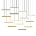 thumbnail image 4 of CWI Lighting Stagger Integrated LED Brass Chandelier, 4 of 7