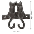 thumbnail image 3 of 1 perchero de pared vintage con forma de animal para ropa (negro), 3 of 7