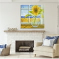thumbnail image 2 of Stupell Industries Sunflower in Coastal Window Botanical & Floral Painting Gallery Wrapped Canvas Print Wall Art, 36 x 36, 2 of 7