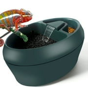 Reptile Water Dispenser Chameleon Cantina with Snacks Trough Automatic Circulation Drinking Fountain With Pump Pet Water Feeder