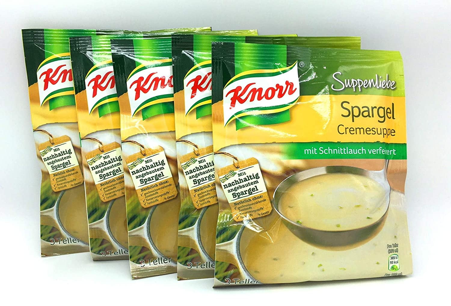 Knorr Asparagus Cream Soup ( Spargel Cremesuppe) [58gr] pack of 5