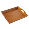 thumbnail image 6 of DEEPCRAFF 1Pack Wooden Tray For Indoor Dining Rectangular Serving Tray Brown Color, 6 of 8