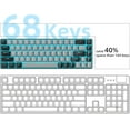 thumbnail image 3 of Portable 60% Mechanical Gaming Keyboard, MK-Box LED Backlit Compact 68 Mini Wired Office Keyboard with Blue for Windows Laptop PC - Grey/Black, 3 of 6