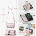 thumbnail image 4 of Crossbody for iPhone 16 Pro Max Case Wallet【RFID Blocking】with 10-Card Holder Zipper Bills Slot, Soft PU Leather Magnetic Shoulder Wrist Strap for iPhone 16 Pro Max Wallet Case Women, 4 of 17