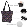 thumbnail image 4 of Disketp Vinyl Records Musical Notes for Women’s Casual Shoulder Tote Bag Cross-body Handbags for Shopping, Travel and Daily Use, 4 of 6