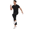 thumbnail image 3 of Niaahinn Scrubs for Men Set – V-Neck Top & Straight Leg Pants Stretch Nursing Uniform Set with Adjustable Waistband and Multiple Pockets, 10 Colors, 3 of 5