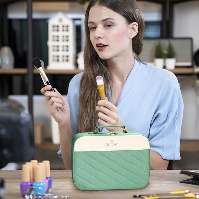 EGNMCR Closet Organizers and Storage, Storage Trunks & Bag New Makeup Case Large Capacity Makeup Case Skin Care Storage Series Large Convenient Portable Storage Bag a Pouch