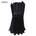 thumbnail image 2 of HEVIRGO 100Pcs Reusable Silverline Pack Black Hook Loop Cable Cord Ties Tidy Straps, 2 of 6