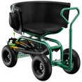 thumbnail image 1 of Asiento de jardín Baotree con ruedas, taburete giratorio 360° con almacenamiento, 1 of 7