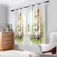 thumbnail image 2 of Yayeee Window Curtains Light Filtering 63"x42" Grommet Panel Pair Home Living Room Decor, Hamster Flower, 2 of 7