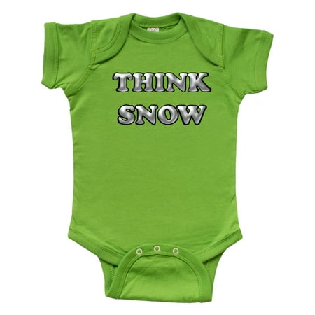 

Inktastic Gray Think Snow Gift Baby Boy or Baby Girl Bodysuit