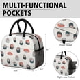 thumbnail image 6 of Foodie Sushi Roll Lunch Bag Reusable Insulated Cooler Tote for Students Moms and Lovers of Japanese Cuisine, 6 of 7