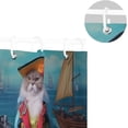 thumbnail image 5 of FREEAMG Cat Parrot and Suitcase Shower Curtain for Bathroom, Decorative Bath Bathroom Accessories with 12 Pack Hooks for Home Hotels, 60 X 72 in, 5 of 6