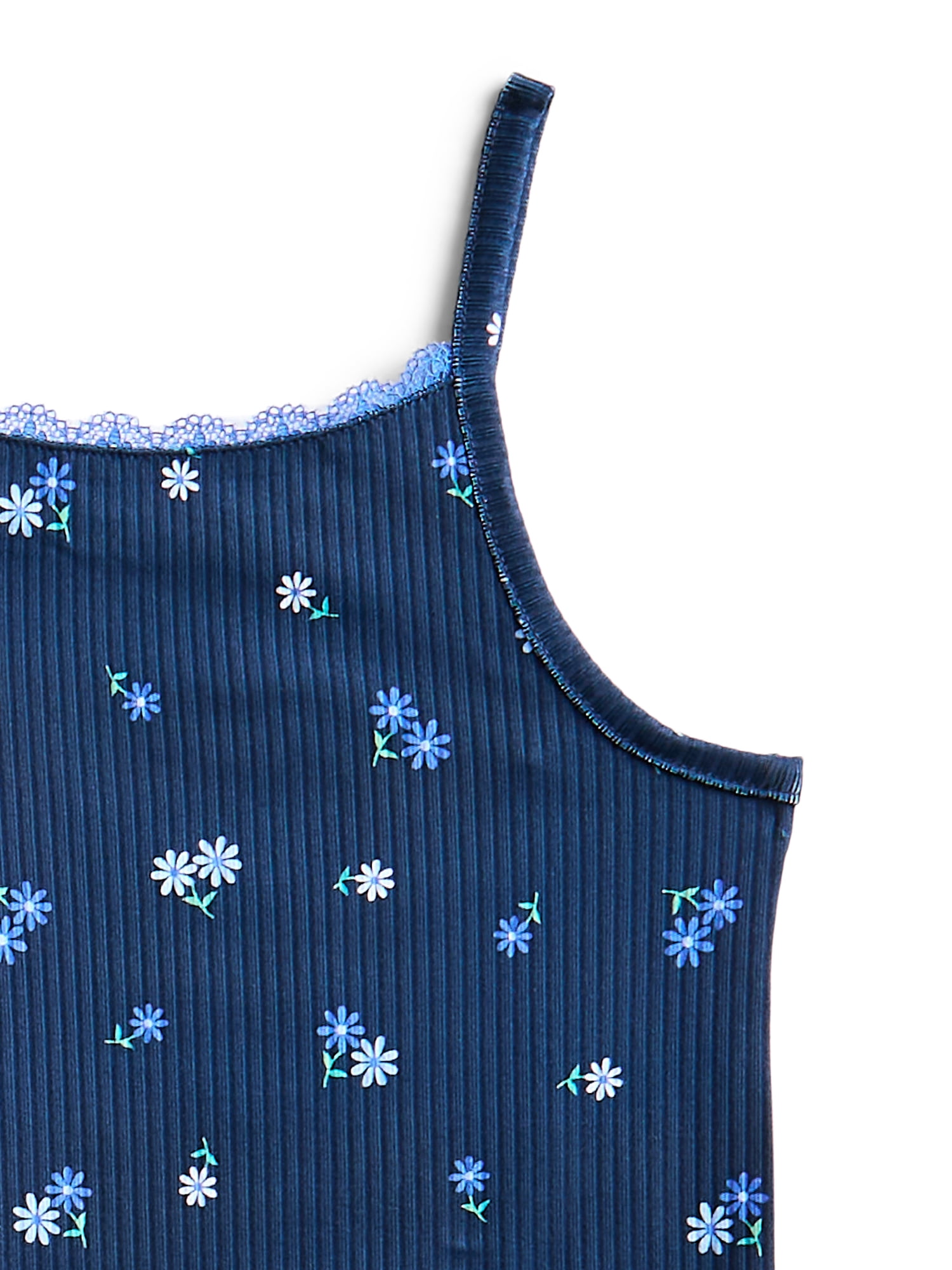 Wonder Nation Girls Tank Tops and Pants Sleep Set, 3-Piece, Sizes 4-18