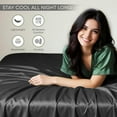 thumbnail image 6 of 100% Bamboo California King Sheet Set - Ultra Soft, Breathable & Cooling, Ideal for Hot Sleepers, 16" Deep Pocket, Hotel Luxury Bedding (Charcoal Grey), 6 of 8