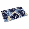 thumbnail image 4 of Blue Palm Leaves Door Mat Indoor Outdoor,Farmhouse Summer Beige Tropical Plants Non Slip Welcome Mat with Rubber Backing,Absorbent Fabric Front Door Mats Entryway Rug for Home Patio Entrance 18"x30", 4 of 9