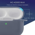 thumbnail image 4 of Insten Shockproof Silicone Protective Skin Compatible with Apple AirPods Pro 2019 Charging Case, Supports Wireless Charging, Includes Carabiner Keychain, Lavender Gray, 4 of 10