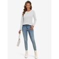 thumbnail image 6 of Long Sleeve T Shirts for Women Loose Fit, Crewneck Womens Long Sleeve Tops Casual Trendy Lightweight Basic Tee Tops, 6 of 6