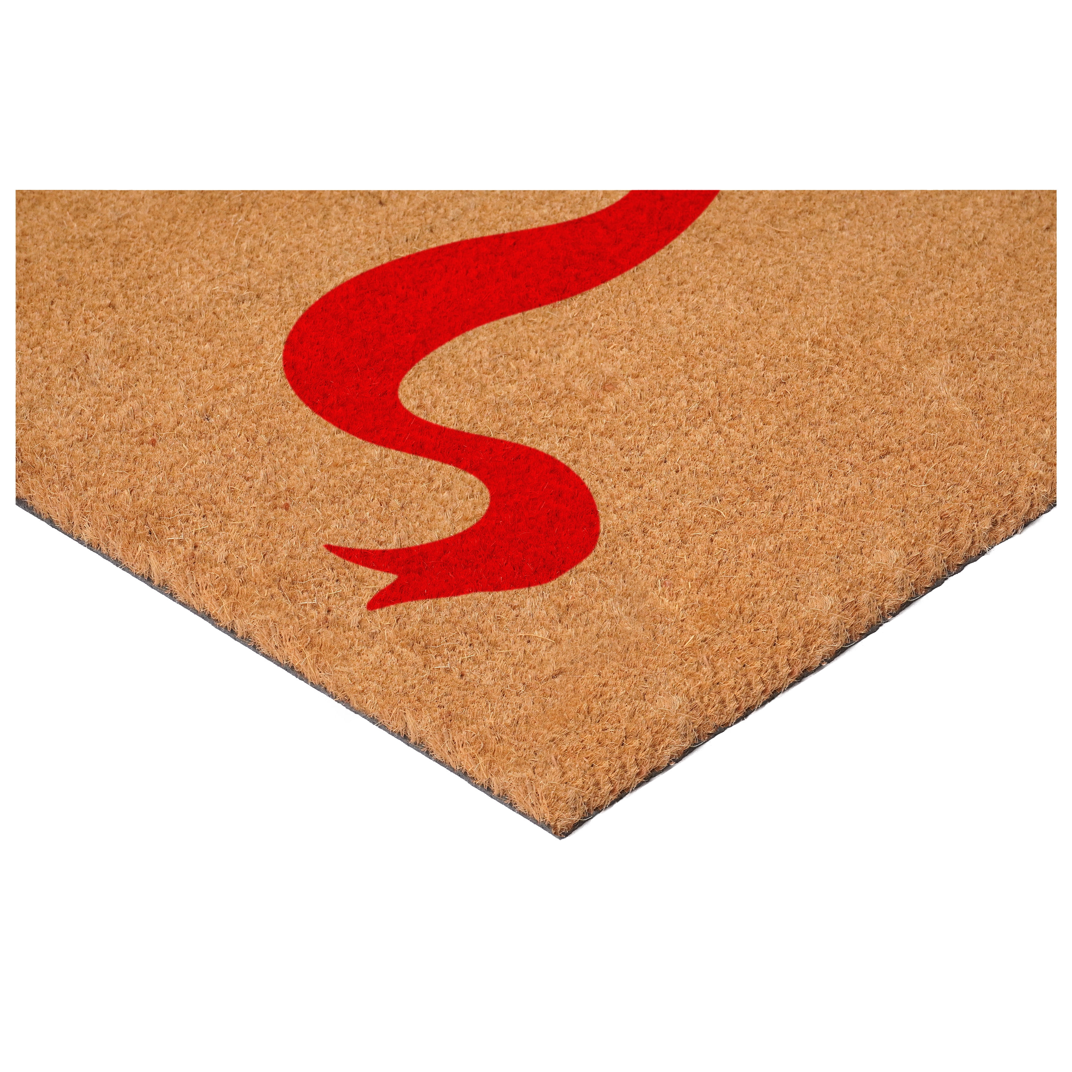 Pretty Red bow Doormat, 24" x 36"