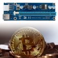 thumbnail image 1 of PCI-E 1x to 16x Power USB3.0 Port Extender Riser Adapter Card Cable Bitcoin 6PIN, 1 of 2