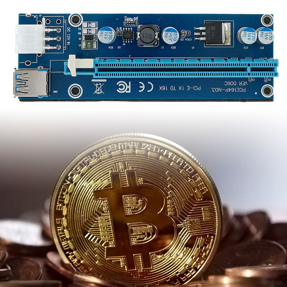 PCI-E 1x to 16x Power USB3.0 Port Extender Riser Adapter Card Cable Bitcoin  6PIN - Walmart.ca