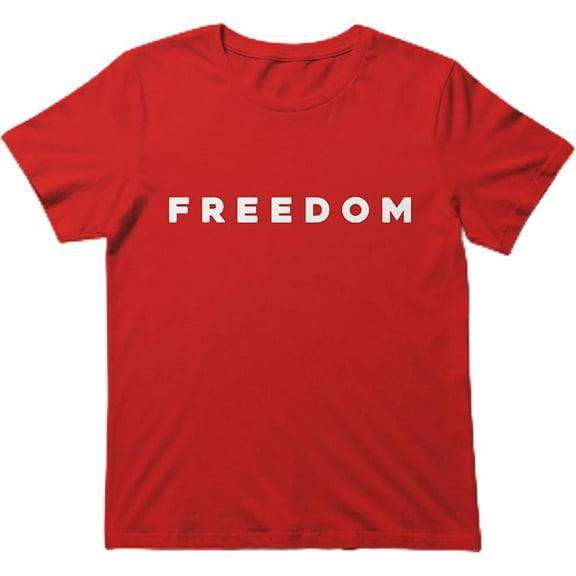 Freedom Shirt Crew Neck Print Casual T-Shirt - Ship from USA - 100% Cotton