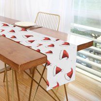 Yayeee Table Runner 90 inches Long Home Kitchen Dinning Party Decoration, Cute Santa Hats Pattern