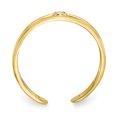 thumbnail image 2 of 10k Yellow Gold Cubic Zirconia Cz Adjustable Toe Ring Open Midi, 2 of 9