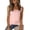 Pink, variant on Tank Tops for Women Crew Neck Sleeveless Basic Solid Color Summer Casual Layering Shirts Navy 2XL