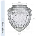thumbnail image 2 of Pantalla de cristal KOR K21846, 15 cm, transparente, estilo piña, 2 of 4