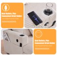 thumbnail image 5 of Homefun Corduroy Oversized Recliner Sofa Bed with Deep Seat 3 Pillows,USB,RGB LED Light Strip,Cup Holder, Side Pocket, 5 of 9