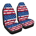 thumbnail image 7 of ZIATUBLE American Falg Car Front Seat Covers Dog Paws Car Seat Dust Cover Set 2 Packs Anti-Scratch Seat Covers for Most Vehicles SUV Trucks for 4th of July Auto Interior Accessories, 7 of 7