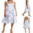 thumbnail image 4 of POINTERTECK Robe Débardeur d'Été pour Femme avec Bas Sans Manches et Imprimé Floral, 4 of 5