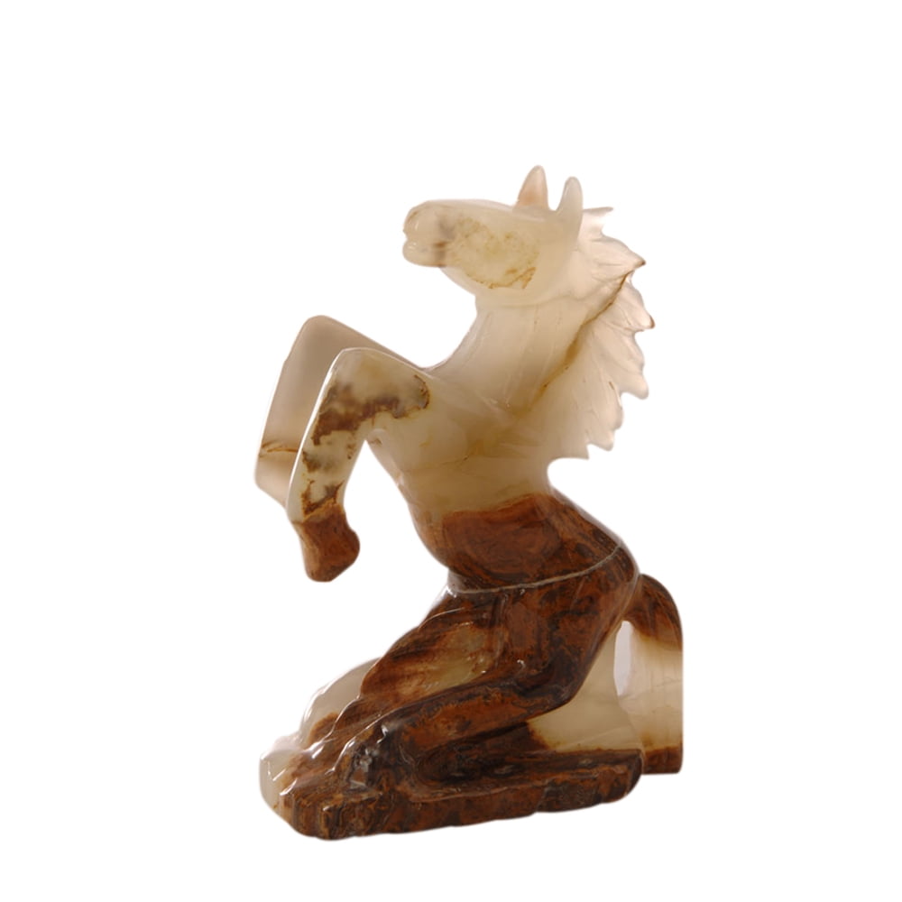 Lex Classics Home Decorative Spring Moss Horse Marble Figurine