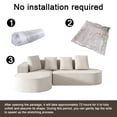 thumbnail image 4 of Noble House Fully Compressed Frameless Modular Sofa,L-Shaped Recliner,White, 4 of 10
