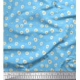 thumbnail image 1 of Soimoi Moss Georgette Fabric Daisy Shirting Print Fabric by Yard 42 Inch Wide, 1 of 1