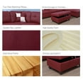 thumbnail image 5 of Adebisi 103.5" Wide Faux Leather Sofa & Chaise with Ottoman,Left Facing Red, 5 of 6