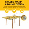 thumbnail image 4 of Sunflower Table Cloths for 6 Foot Rectangle Tables, Yellow Flowers Summer Botanical Farmhouse Patio Waterproof Elastic Fitted Tablecloths, Washable Rectangular Table Cover for Camping, 4 of 8