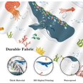 thumbnail image 4 of Whale Shower Curtain for Bathroom Decor Cute Fish Funny Whale Coral Starfish Ocean Bath Accessories for Kids Boys Girls Polyester Waterproof Bath Curtain with 12 Hooks, 72''''x 72'''', 4 of 6